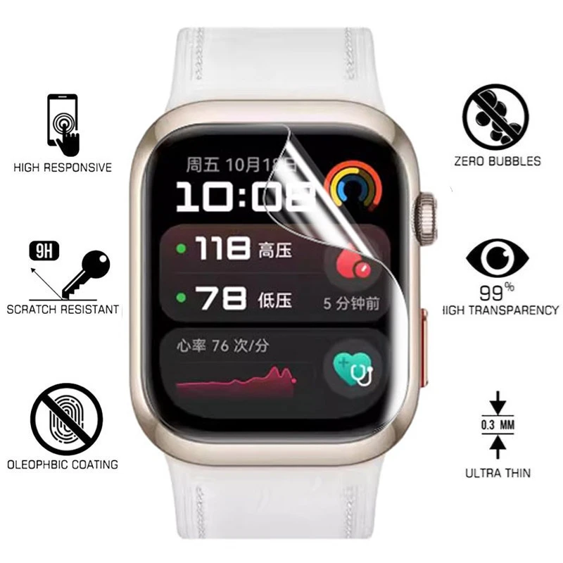 طبقة هيدروجيل من مادة TPU لساع - مراجعة Smartwatch Screen Film وسعره