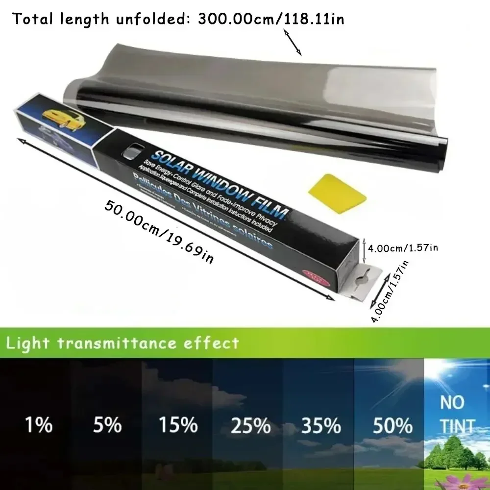 3 متر x 50 سنتيمتر VLT الأسود  - مراجعة Glass Protector Auto وسعره