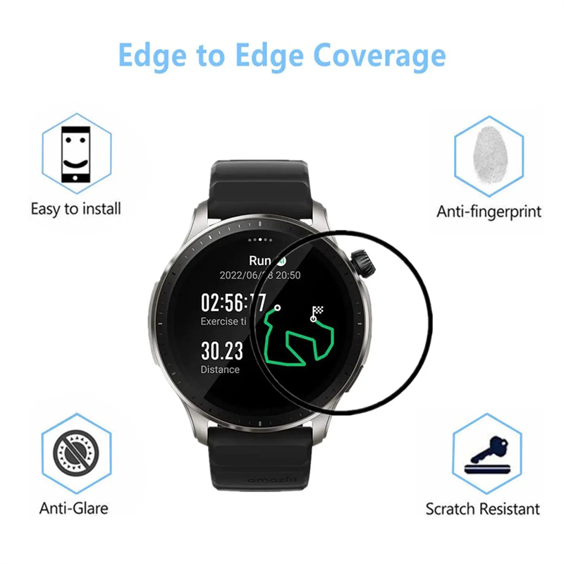 غشاء منحني عالي الدقة مضاد للخ - مراجعة Smartwatch Screen Film وسعره