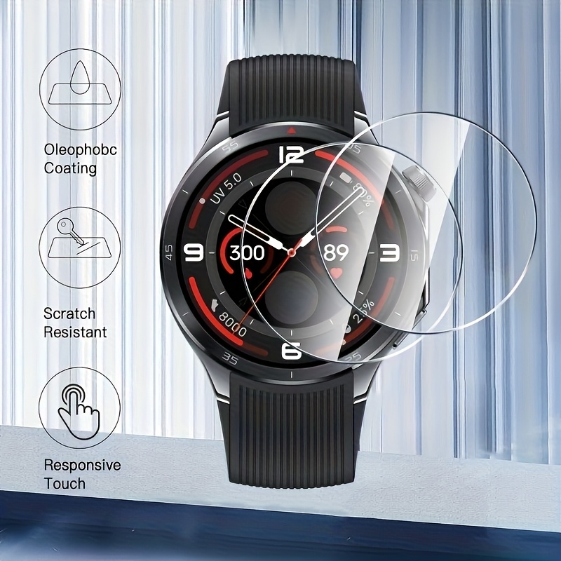 3 قطعة 9H الزجاج المقسى حامي ا - مراجعة Smartwatch Screen Film وسعره